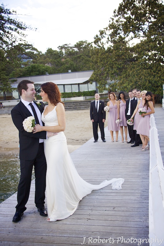 Bridal party at Balmoral Baths - wedding photography sydney
